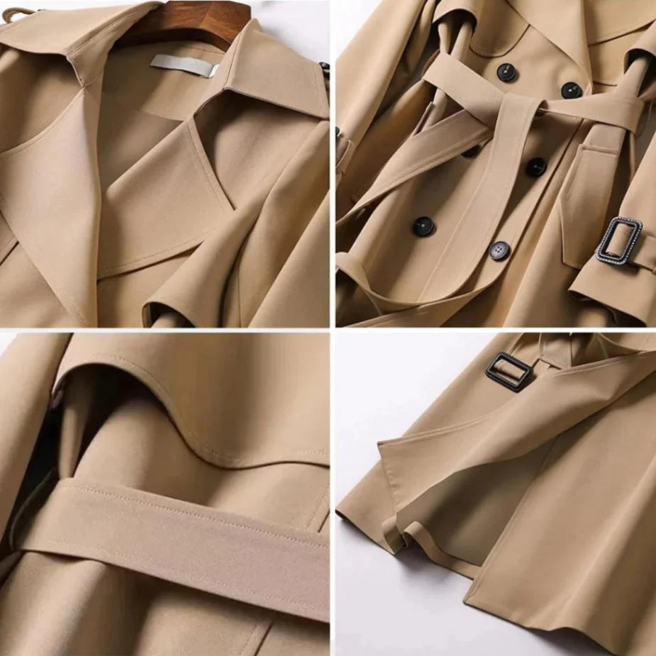 Maëlle - Manteau Chic Ceinturé - Style et Distinction
