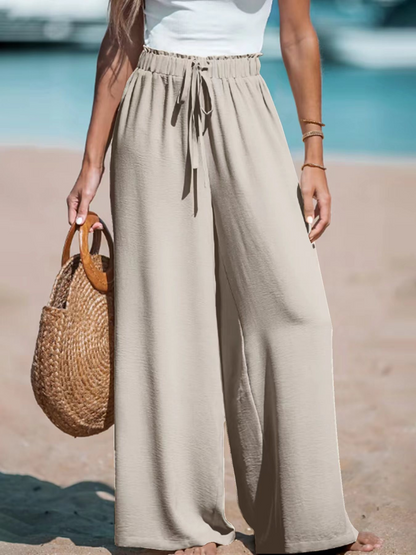 Panta | Pantalon Large Taille Élastique – Look Relax Tendance
