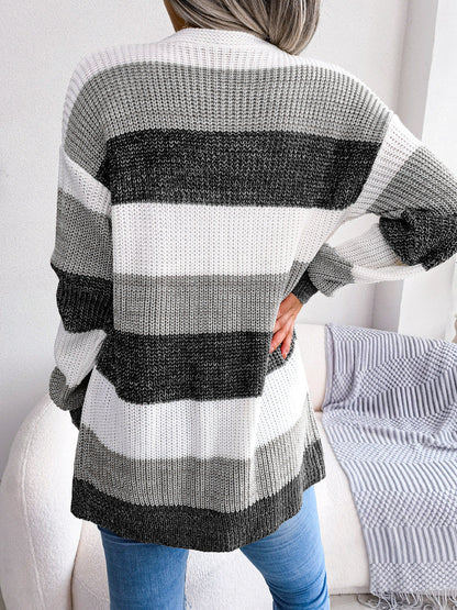 Amaya | Cardigan à Manches Lanternes à Carreaux
