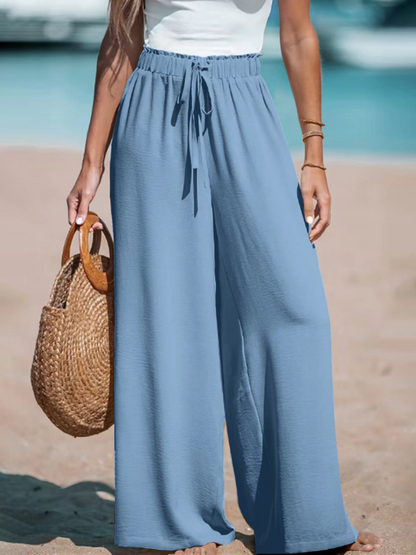 Panta | Pantalon Large Taille Élastique – Look Relax Tendance