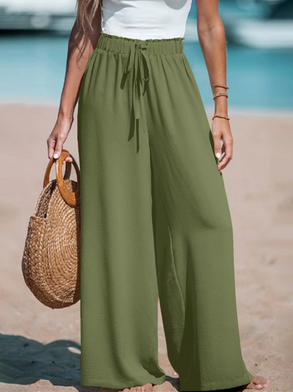 Panta | Pantalon Large Taille Élastique – Look Relax Tendance
